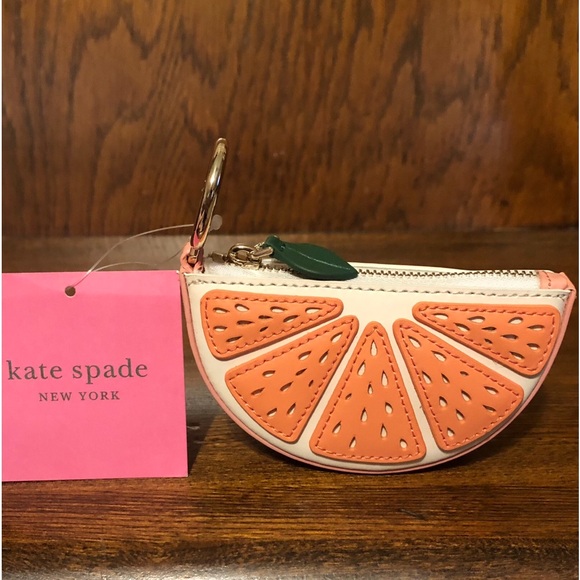 NWT-Kate Spade-SET-Tini Grapefruit Embellished Wallet &Grapefruit CoinPurse-$226 - Picture 9 of 14